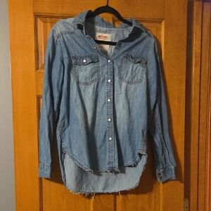 Mossimo Supply Co. Light Blue Boyfriend Fit Shirt